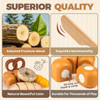 Wooden Cutting Play Food Set for Kids