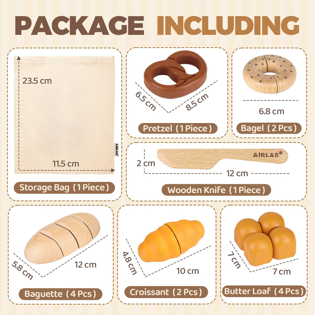 Wooden Cutting Play Food Set for Kids