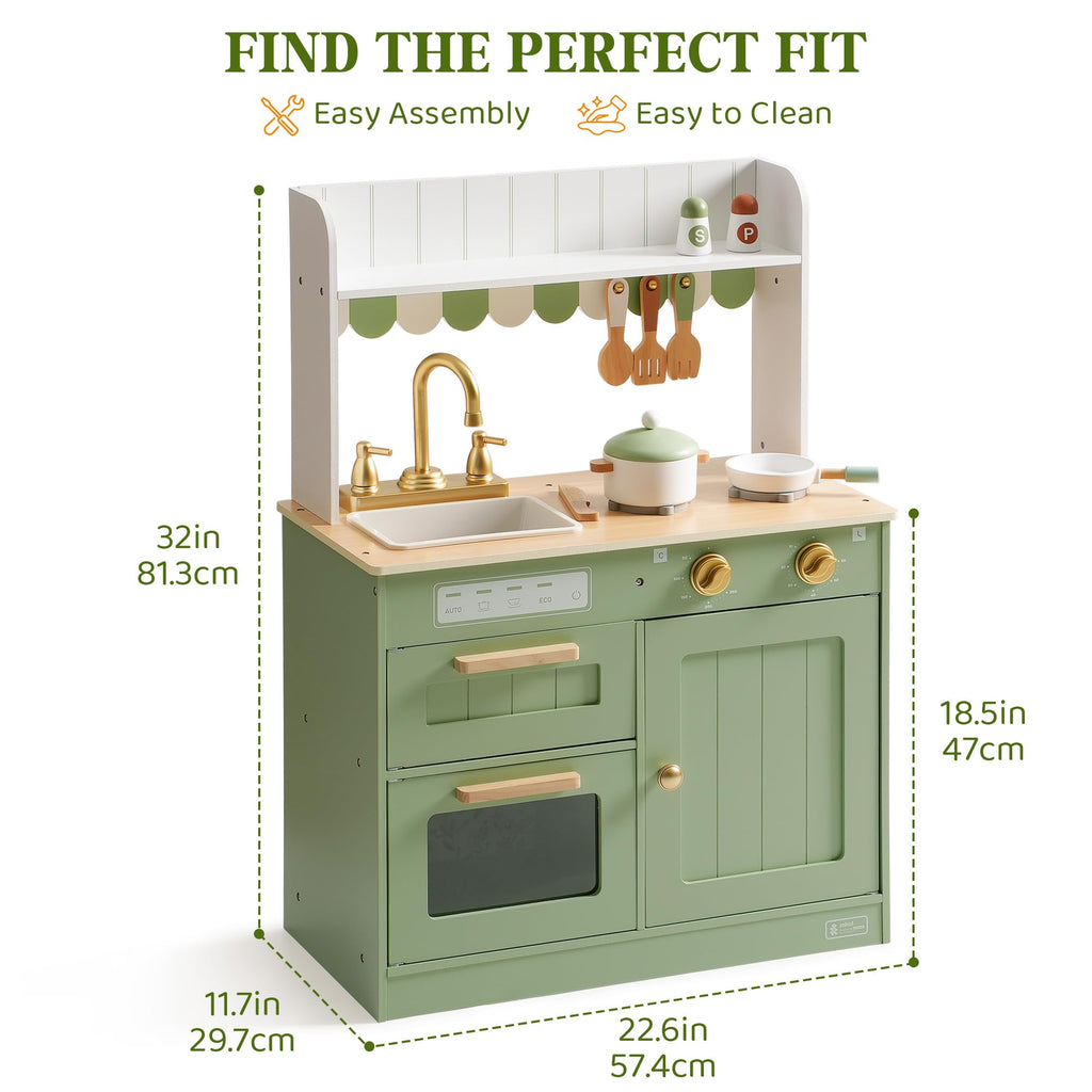 Cuisine en bois pour enfants avec évier