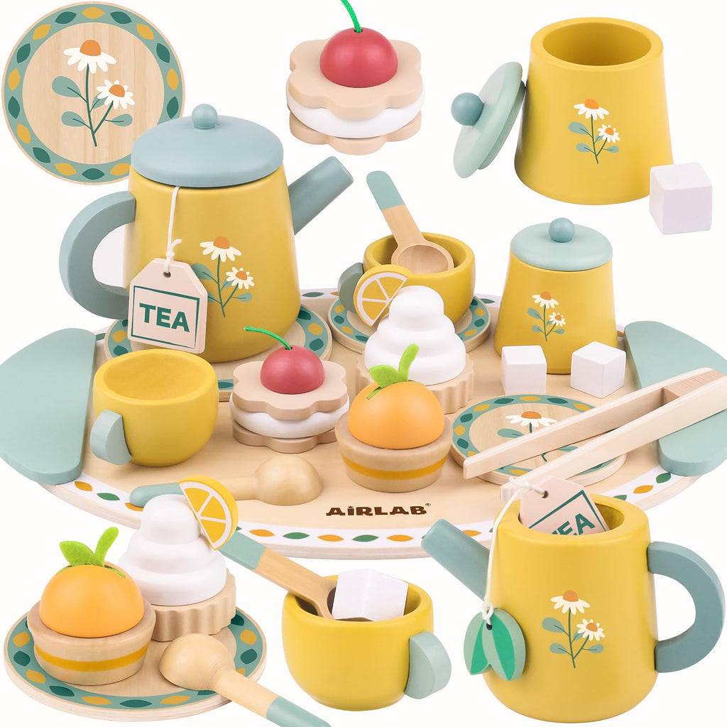 Holz-Geburtstagstorten-Spielset für Kleinkinder