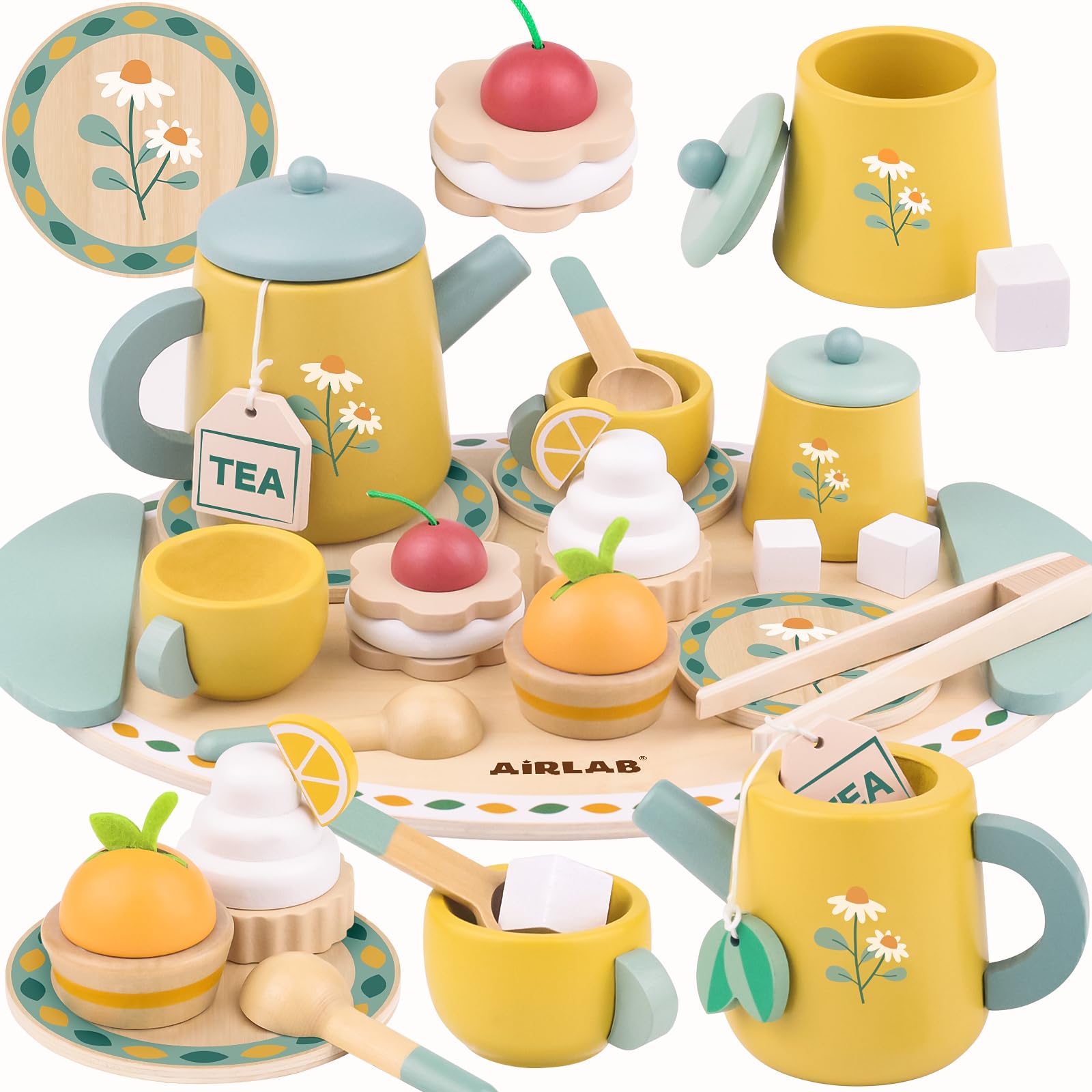 Holz-Geburtstagstorten-Spielset für Kleinkinder