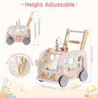 Hölzerner Baby-Lauflernwagen mit Aktivitätszentrum