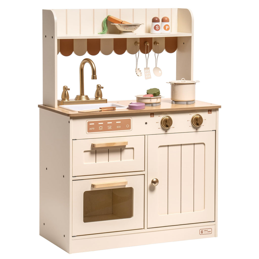 Cuisine en bois pour enfants avec évier