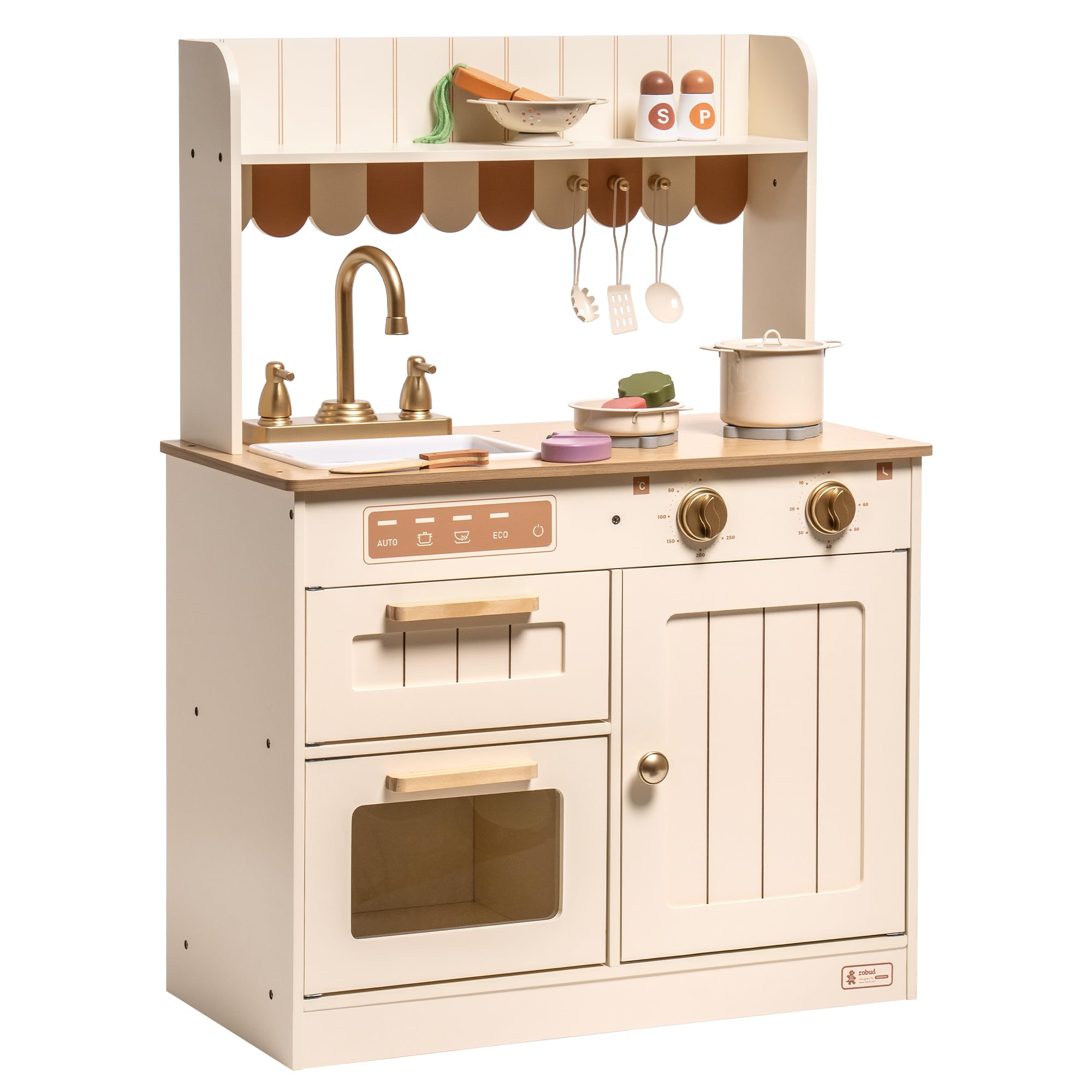 Cuisine en bois pour enfants avec évier