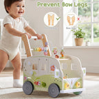 Hölzerner Baby-Lauflernwagen mit Aktivitätszentrum
