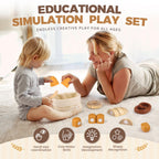 Wooden Cutting Play Food Set for Kids