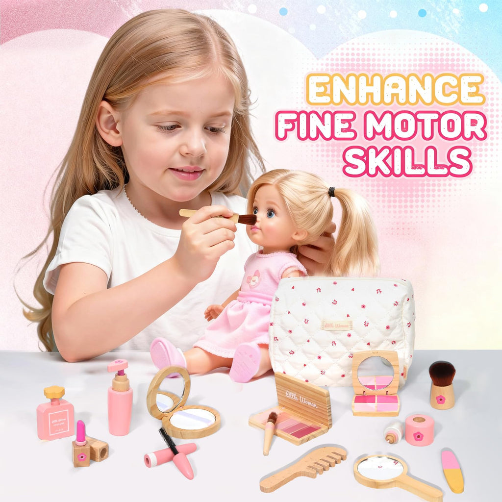 Hölzernes Make-up-Spielset für Kleinkinder