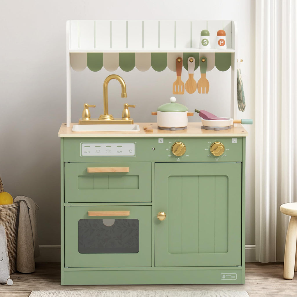 Cuisine en bois pour enfants avec évier
