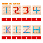 Wooden Letter & Number Pegboard Construction Set