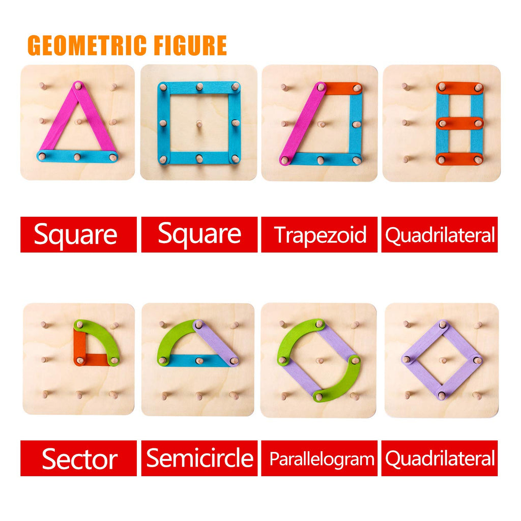 Wooden Letter & Number Pegboard Construction Set