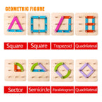 Wooden Letter & Number Pegboard Construction Set