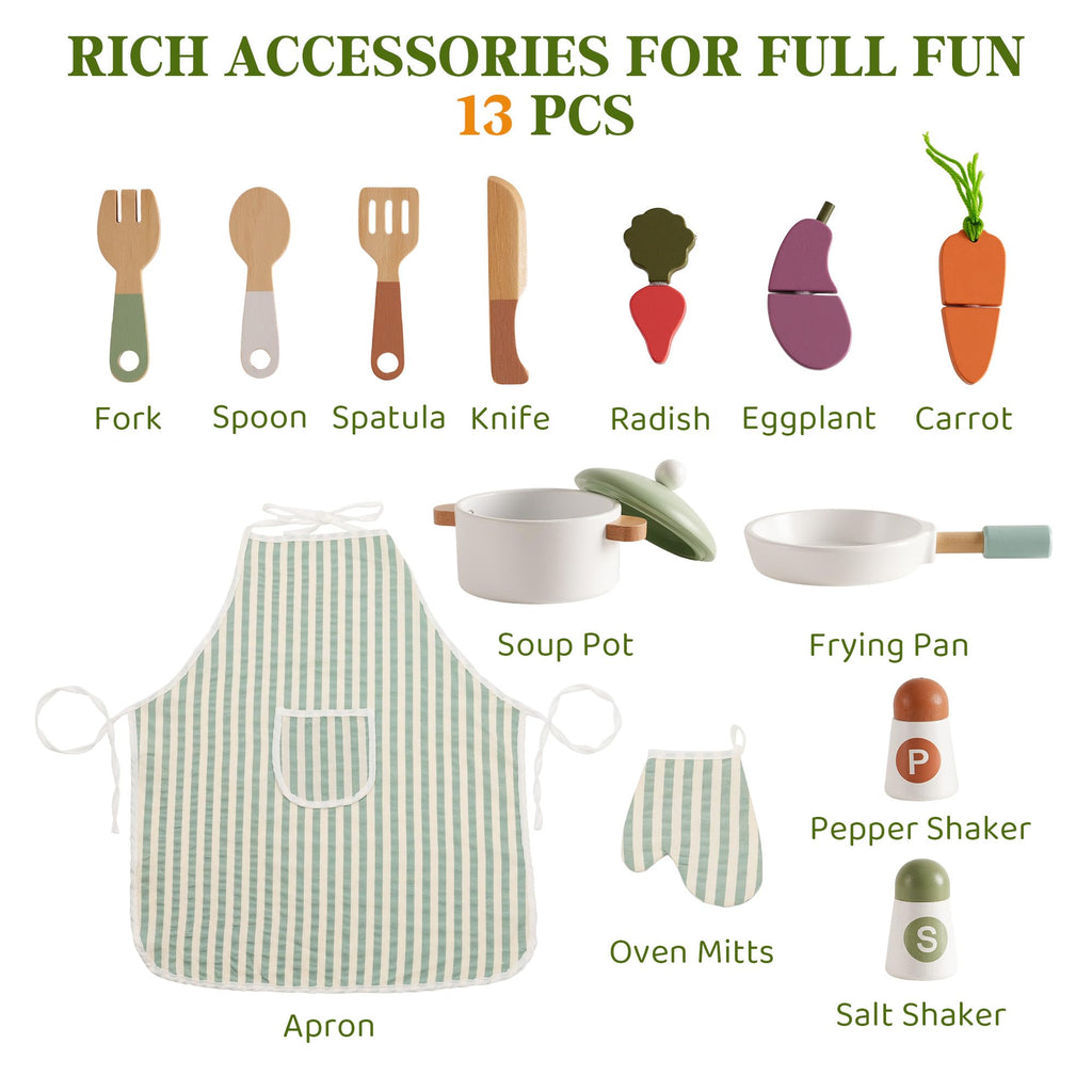 Cuisine en bois pour enfants avec évier