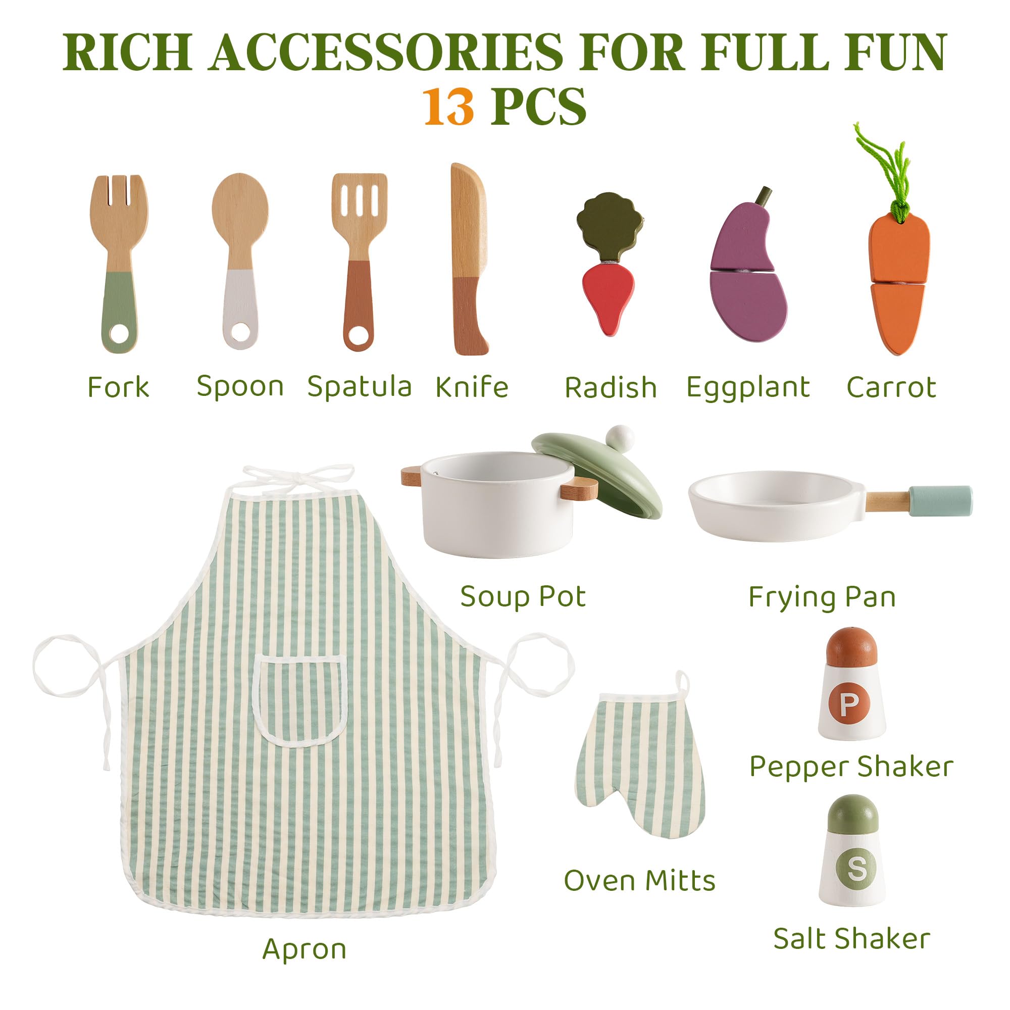Cuisine en bois pour enfants avec évier