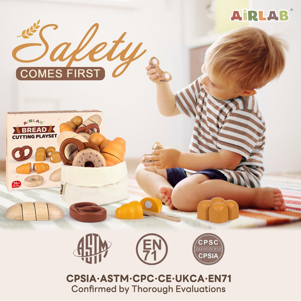 Wooden Cutting Play Food Set for Kids