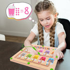 Wooden Magnetic Bead Maze Board for Toddlers