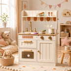 Cuisine en bois pour enfants avec évier