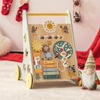 Wooden Baby Walker with Activity Center