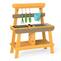 Outdoor Mud Kitchen for Kids Wooden Play Kitchen Toy for Boys Girls Aged 3-8