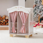 Holzpuppen-Kleiderschrank mit Spiegel & Kleiderbügeln SproutHands™