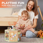 13-in-1 Holzwürfel mit Spiel- und Lernfunktionen für Kleinkinder