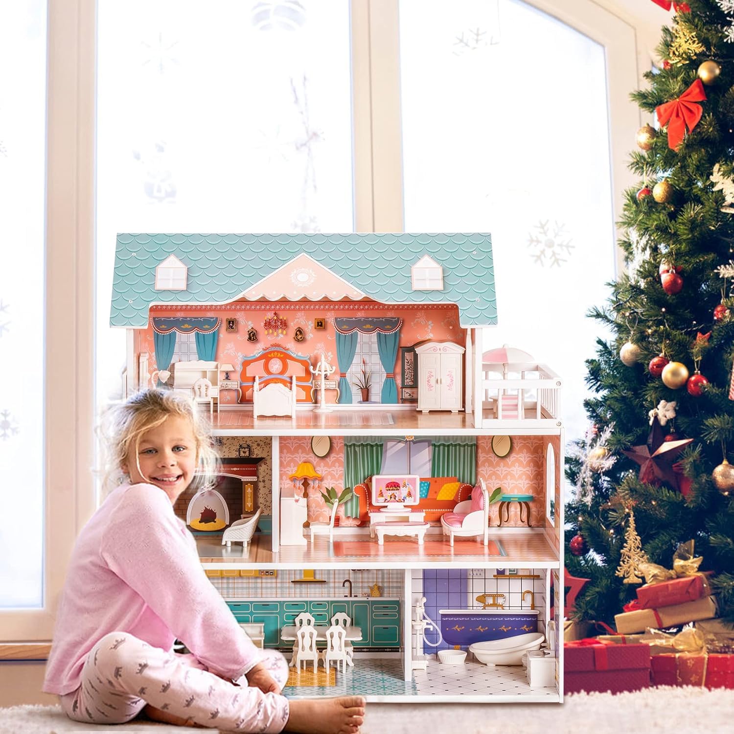 Holzpuppenhaus für Kinder