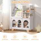 Étagère à livres et meuble de rangement pour jouets en bois pour enfants