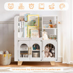 Étagère à livres et meuble de rangement pour jouets en bois pour enfants