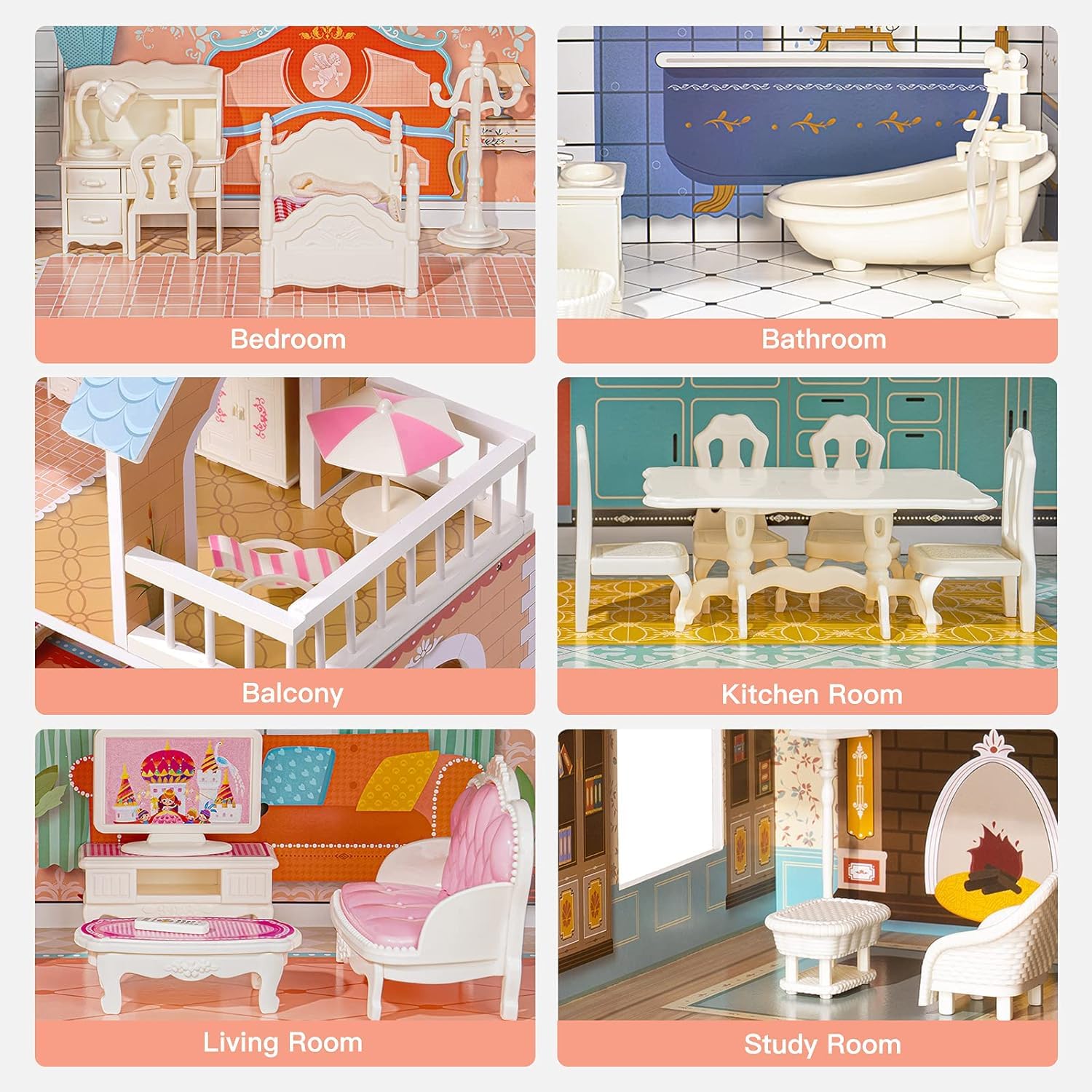 Holzpuppenhaus für Kinder