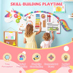 11-In-1 Dinosaur Activity Wall Busy Board Panels for Toddlers Education and Early Development