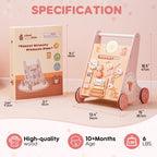 Wooden Baby Walker with Activity Center