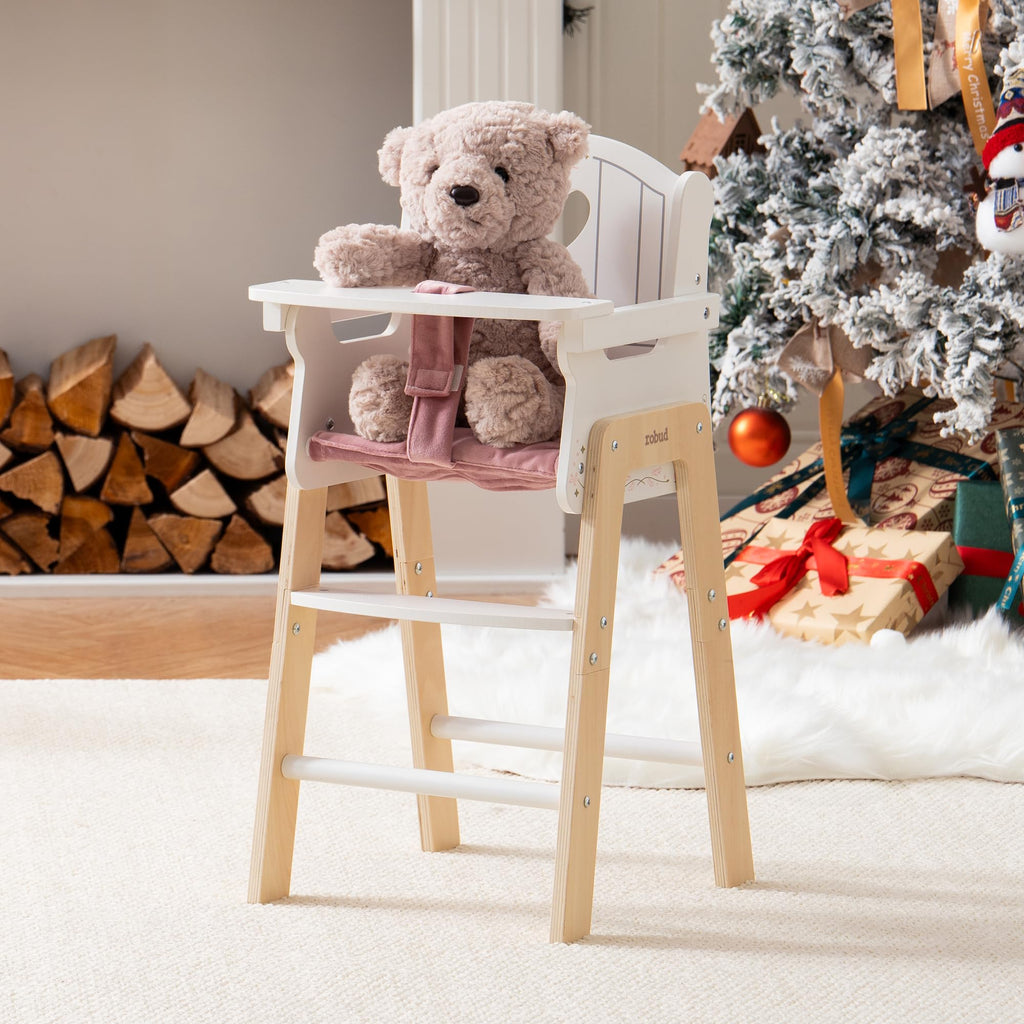Holzpuppen-Kleiderschrank mit Spiegel & Kleiderbügeln SproutHands™