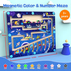 Wooden Magnetic Bead Maze Board for Toddlers