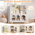Étagère à livres et meuble de rangement pour jouets en bois pour enfants