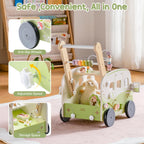 Hölzerner Baby-Lauflernwagen mit Aktivitätszentrum