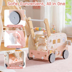 Hölzerner Baby-Lauflernwagen mit Aktivitätszentrum