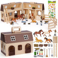Holzpferdestall-Spielset für Kinder