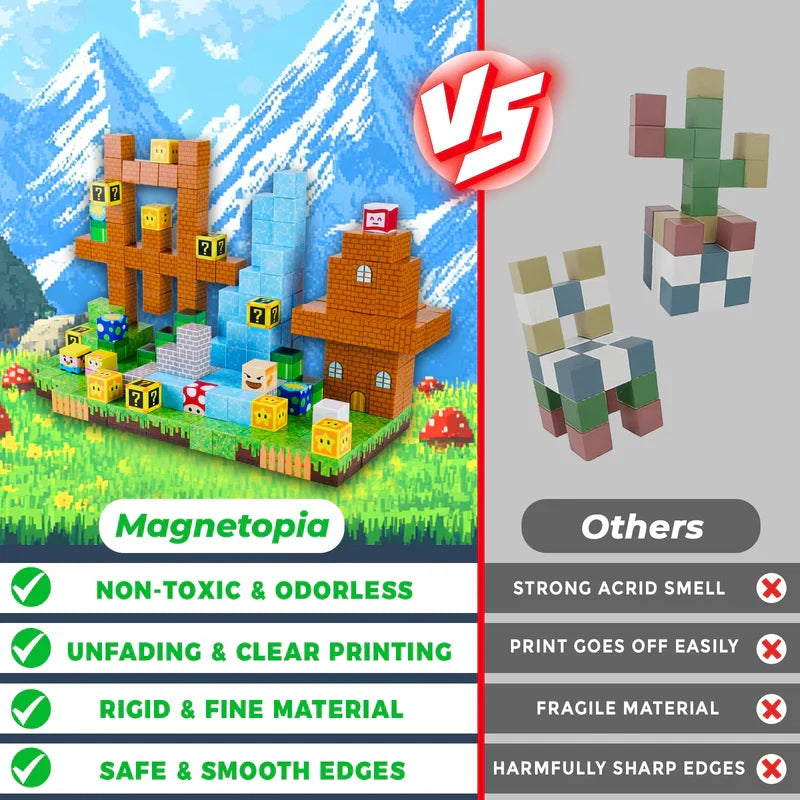 Pixel Magnetic Building Blocks