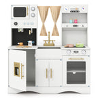 Kids Kitchen Playset with Microwave and Coffee Maker for Ages 3+