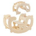 2-In-1 Rocking Horse Arch for Kids Montessori Climbing Toys with Arch Climber
