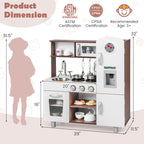 Kids Kitchen Playset with Realistic Sounds and Lights