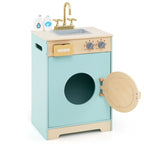 Kids Washer Playset Toy Washing Machine with Laundry Detergent
