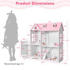 Large Wooden Dolls House with Furniture and Accessories