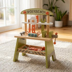 SproutHands™ Green Wooden Tool Set for Toddlers