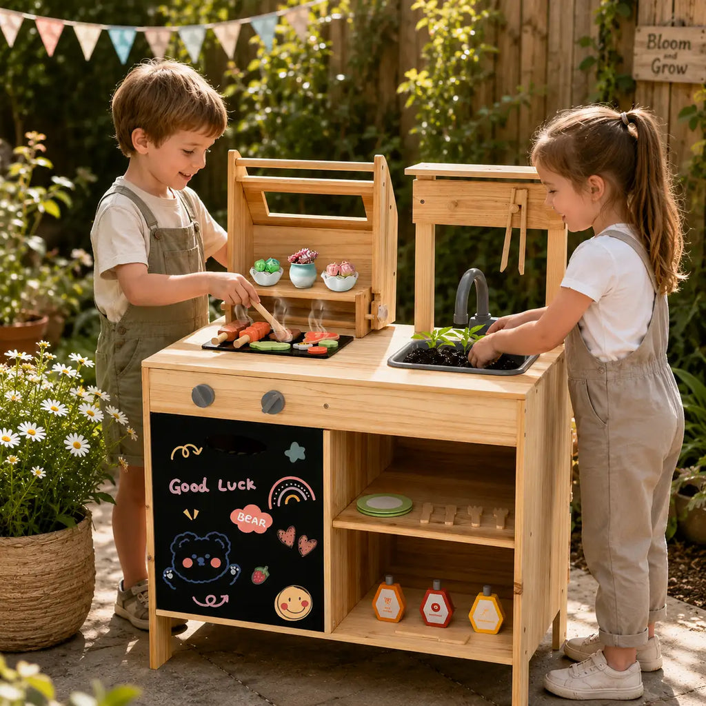 BBQ-Grill-Spielzeug mit Kreidetafel & Spielessen SproutHands™