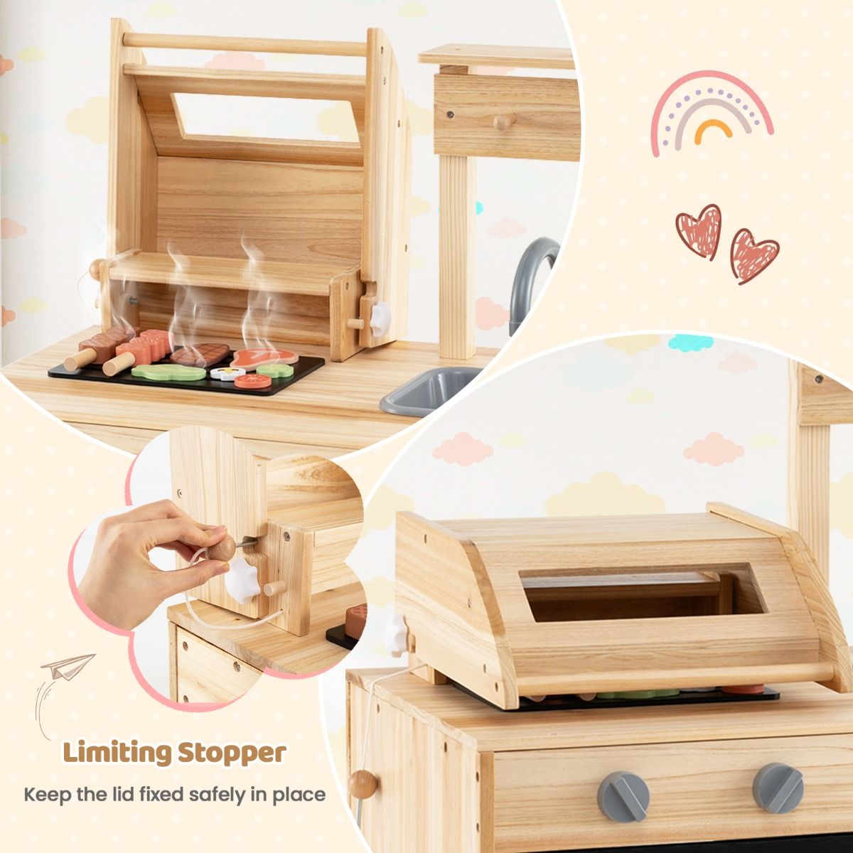 BBQ-Grill-Spielzeug mit Kreidetafel & Spielessen SproutHands™