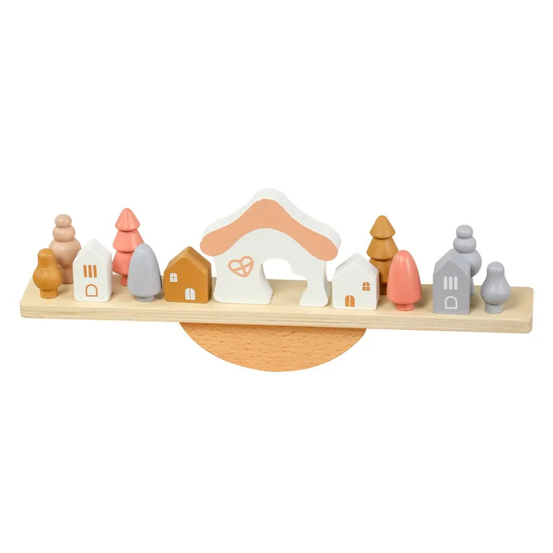 Rainbow Wooden Stacking Toys - Lunamoa