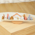 Rainbow Wooden Stacking Toys - Lunamoa