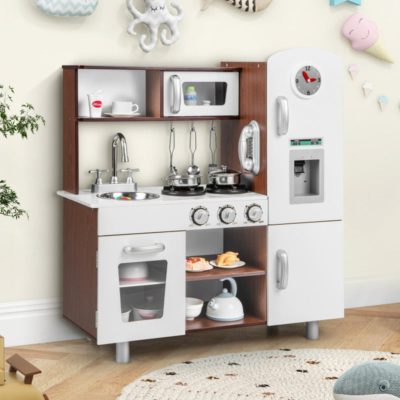 Kids Kitchen Playset with Realistic Sounds and Lights