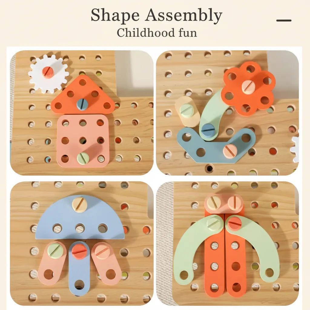 Green Wooden Tool Set for Toddlers