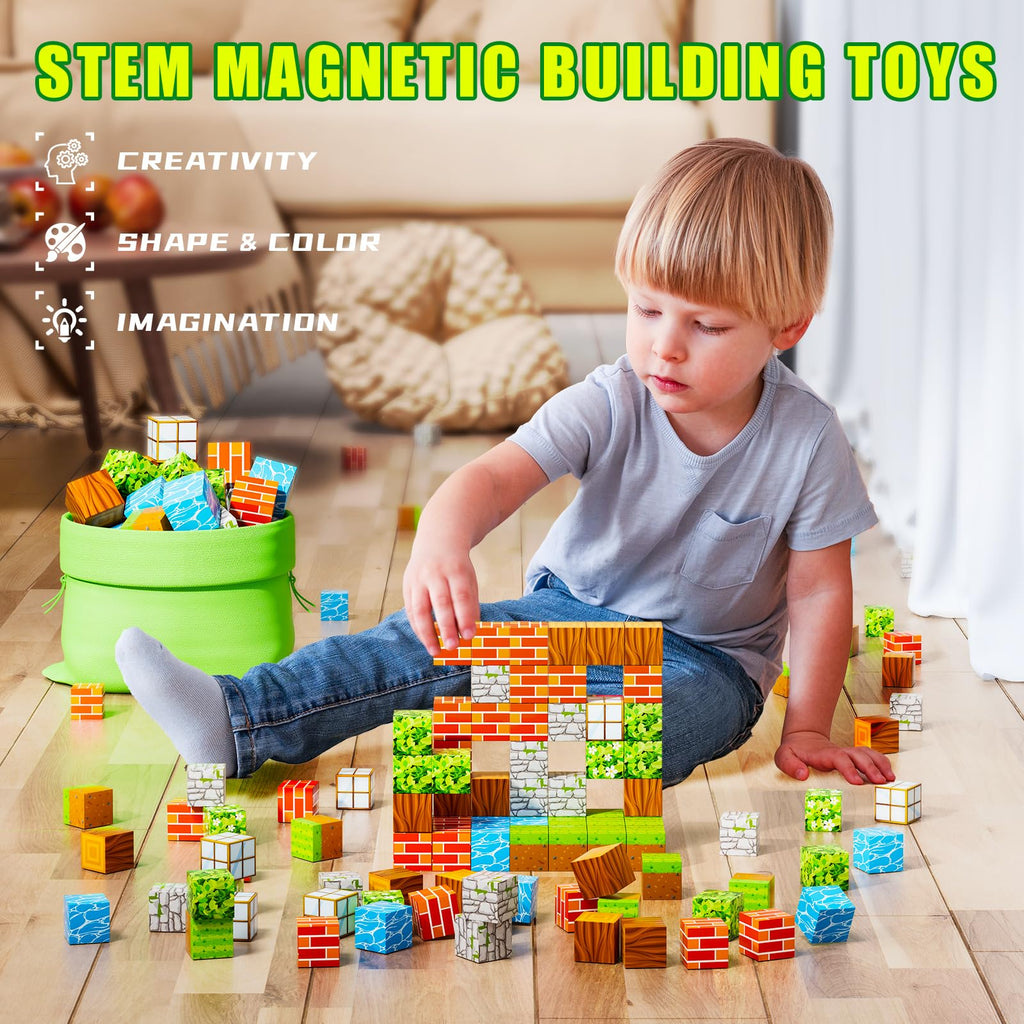 Ensemble de construction magnétique Forêt pour enfants 3 ans et plus